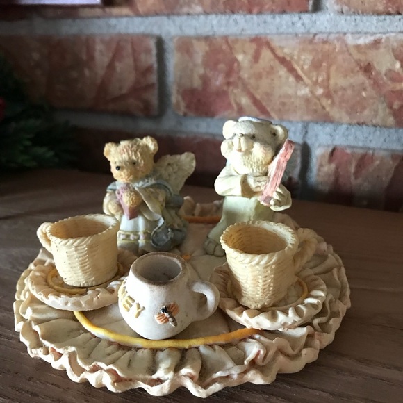 ❤️Rare Vintage Teddy Bear Angel Miniature Tea Set‼️FINAL SALE - Picture 10 of 11